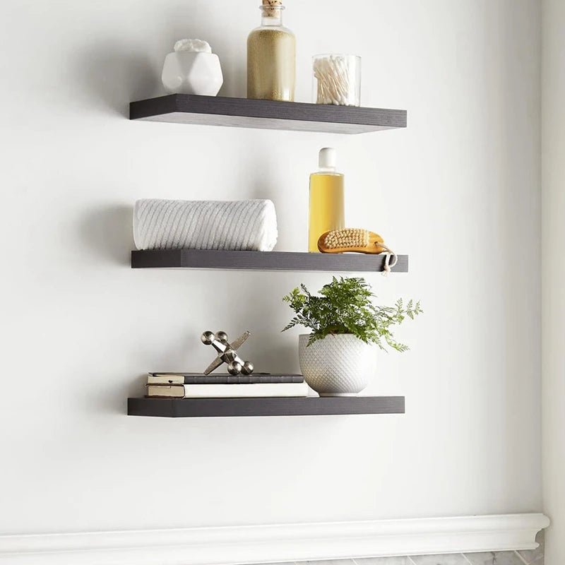 Floating Shelves For Wall,16In Wood Wall Shelf For Room Decor/Storage/Display,For Bedroom,Bathroom,Living Room,Kitchen