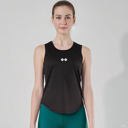 Summer Women's Gym Tank Tops Fitness Training Clothing Quick-drying Loose Bodybuilding Sleeveless Shirt Fashion Basketball Vest