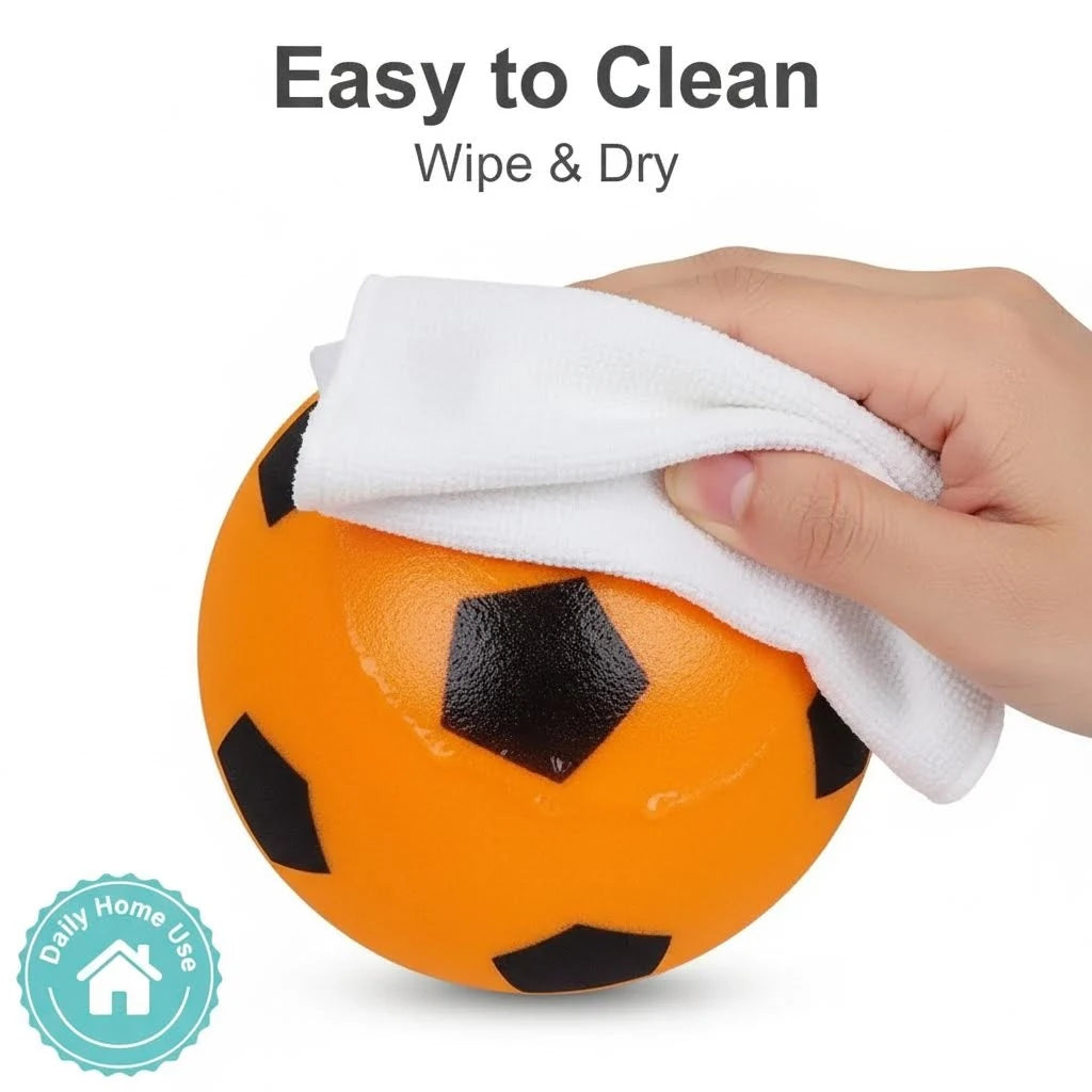 Silent Indoor Soccer Ball, Soft Airless Foam Football for Kids, Quiet Bounce Training Ball, Safe for Home/Living Room