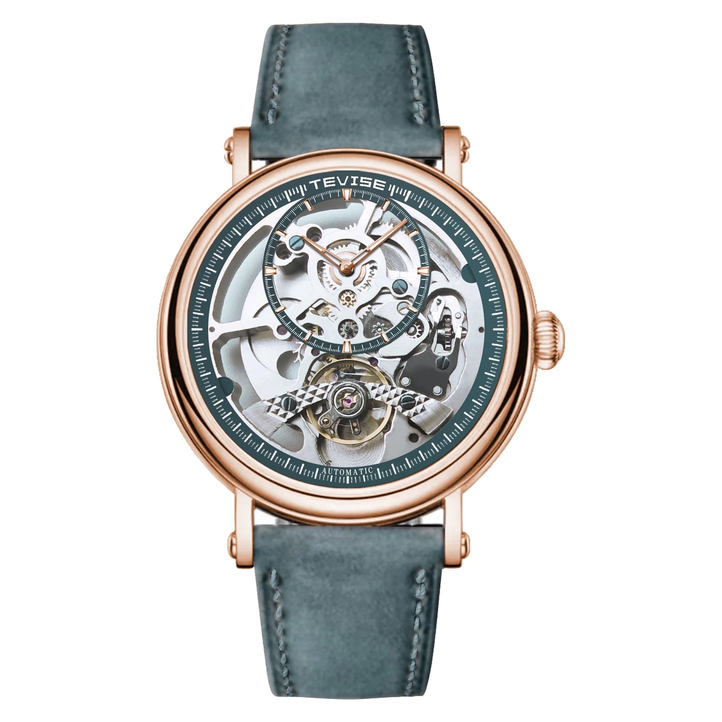 TEVISE New Automatic Watch for Men Mechanical Watch Skeleton Wristwatch Luminous Stainless Steel Top Luxury Watch Waterproof