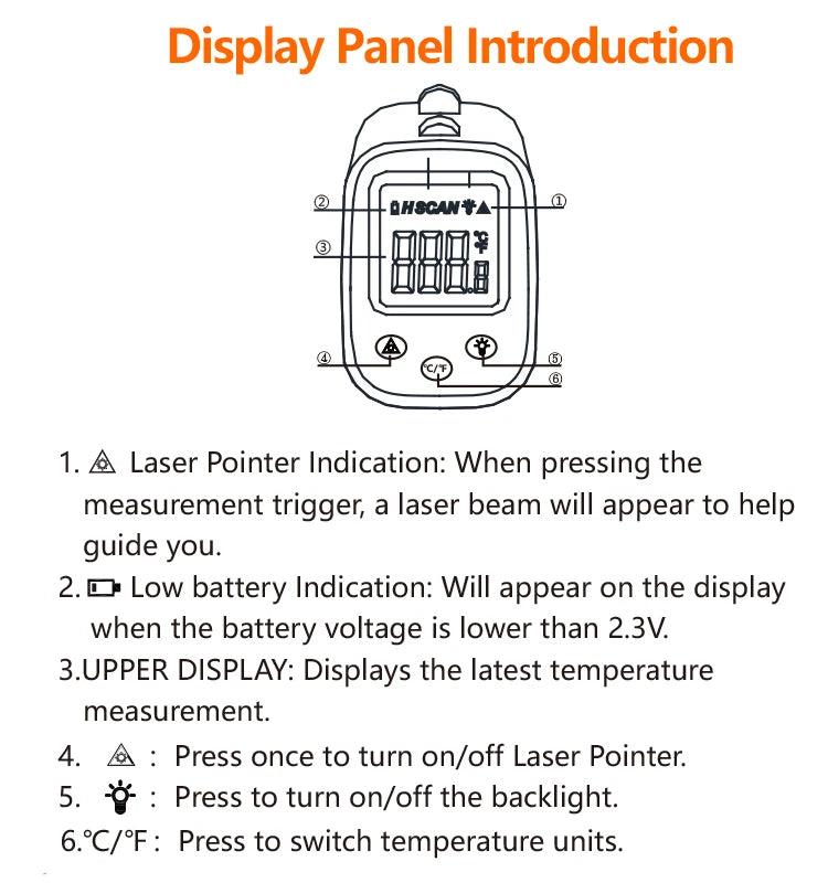 Digital Infrared Thermometer Laser termometro Pyrometer Gun Non-Contact Laser Temperature Meter gauge Tools -50~400℃