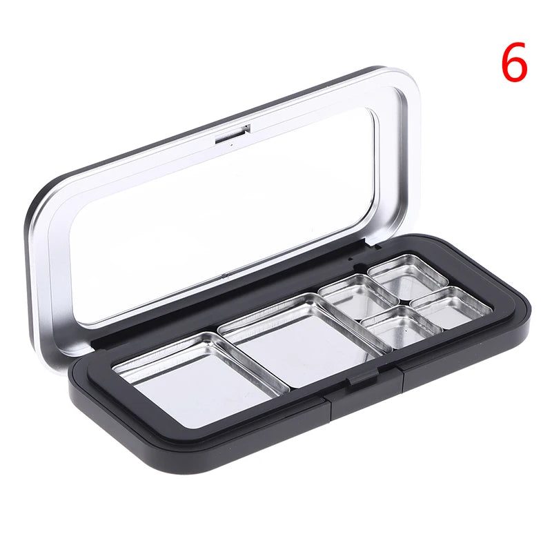 Refillable Magnetic Eyeshadow Palette Empty Black Clear Makeup Storage Case DIY Cosmetic Container for Lipstick Foundation Blush