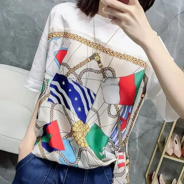 Tops Woman Short Sleeve Cotton Summer Outfit T Shirt for Women Baggy 2025 High Quality Korean Reviews Clothes Clearance Y2k Many