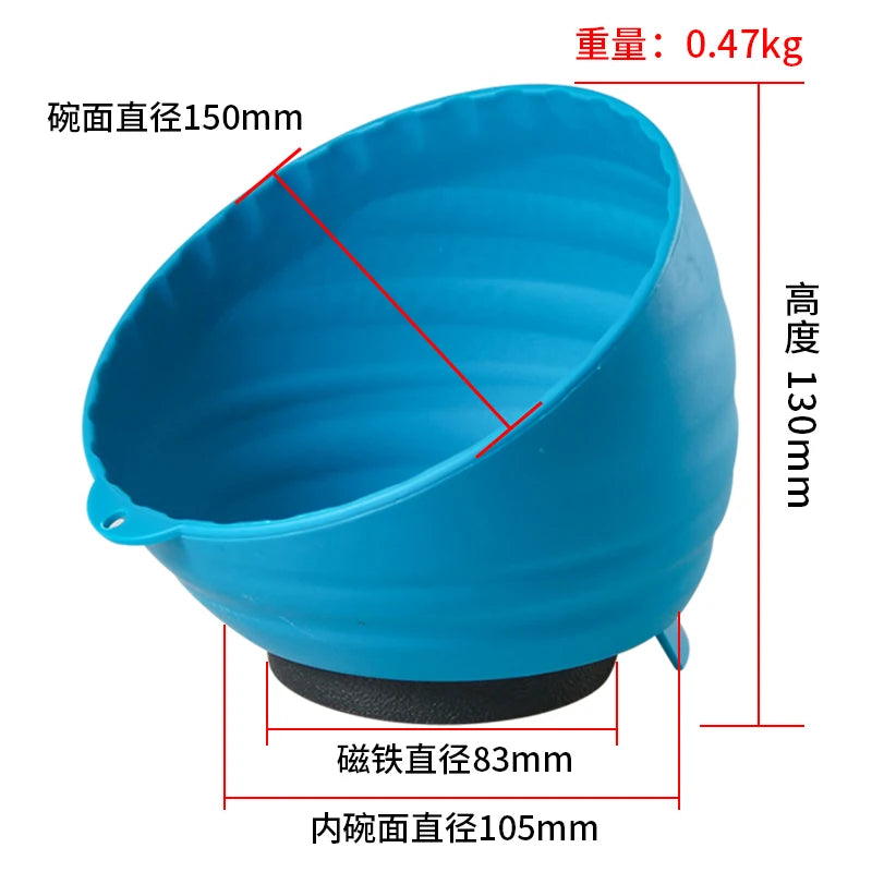 Magnetic Nut Cup, Magnetic Bowls for Holding Nuts and Bolts, 15cm Cup Diameter Magnetic Parts Tray for Metal Work