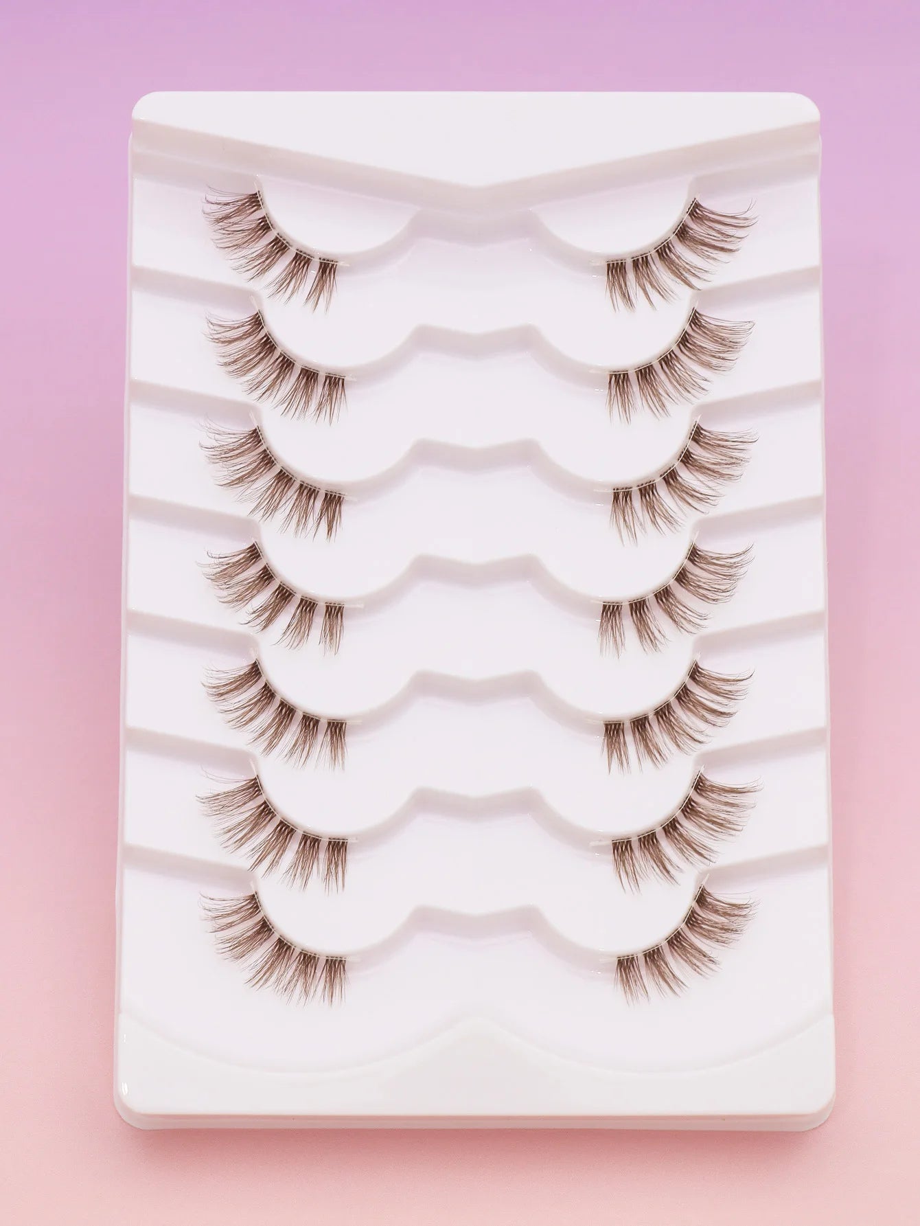 5/7/10 Pairs brown DIY Lashes Natural Clear Eyelash Volume Natural Eyelashes Soft Cross Cat Lashes Extended Outer Corner Eyelash