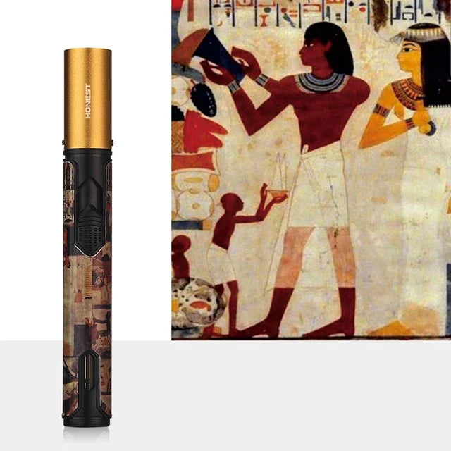 HONEST Metal Torch Windproof Lighter Refillable Pen Lighter Jet Flame Butane Lighter Kitchen BBQ Candle Camping Men's Gadget