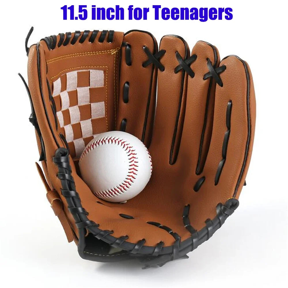 Baseball Softball Training Glove - Left Hand Catcher Practice Equipment for Kids Youth Adults Outdoor Sports Gear