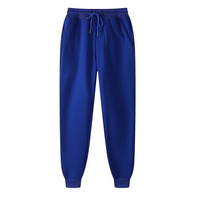Autumn and winter Men Warm Casual Pants Fitness Sportswear Tracksuit Bottoms    Trousers Black Gyms Jogger Pants