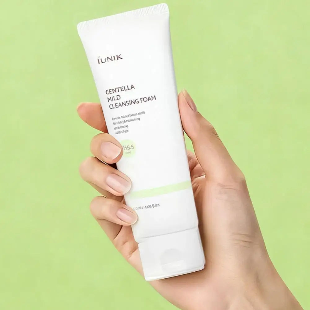 Korea IUNIK Centella Asiatica Cleans Skin Care  Mild Cleansing Foam Cleanser Calming Gel Propolis Vitamin Moisturizing Cleanser