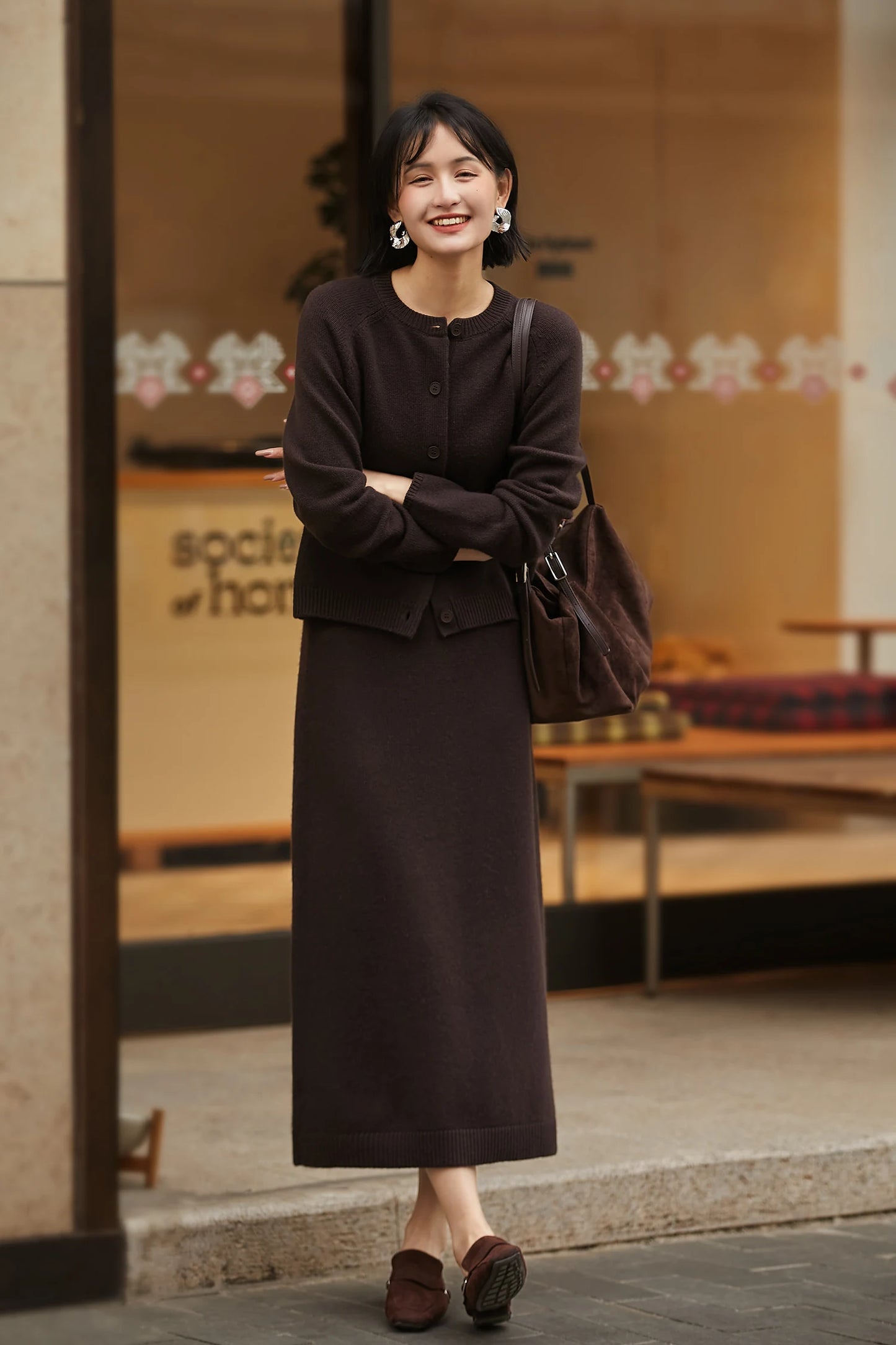 Row wind wool cashmere series ~ new sweaters in autumn and winter/overskirt fashion two-piece suit