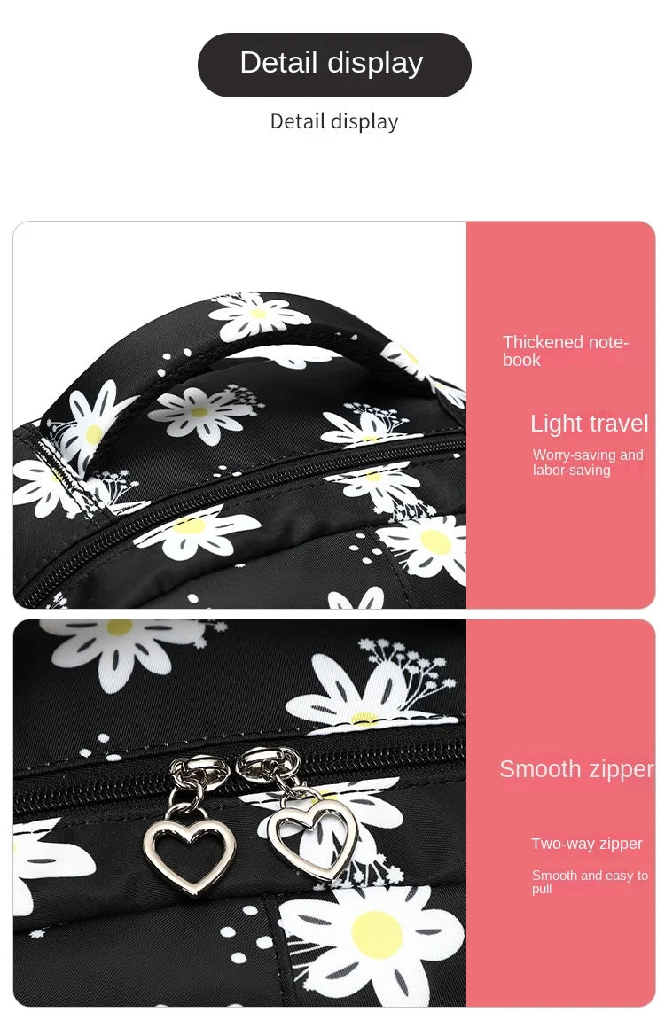 3 Pcs Set Children's Backpacks Cute Student School Bag for Teenage Girls Waterproof School bags With Lunch bag Pencil Case