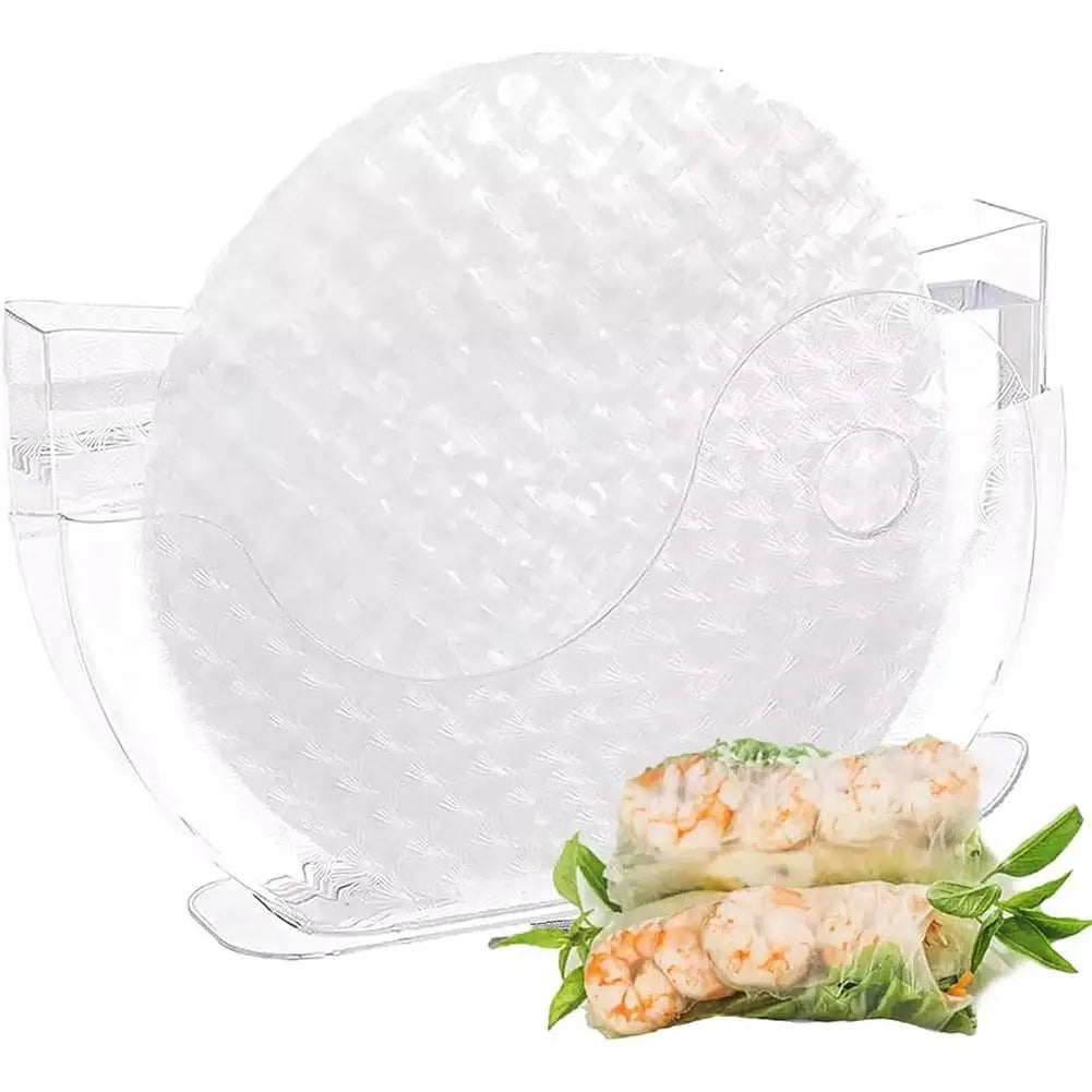 NEW High-end Rice Paper Wrappers Spring Roll Water Bowl Rice Paper Water Holder Vietnamese Pie Crust Box Creative Kitchen Tools