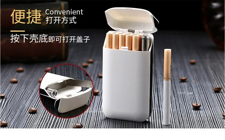 Small Cigarette Case Lighter Integrated USB Rechargeable Windproof Lighter Creative Split Cigarette Lighter Men's Gadget