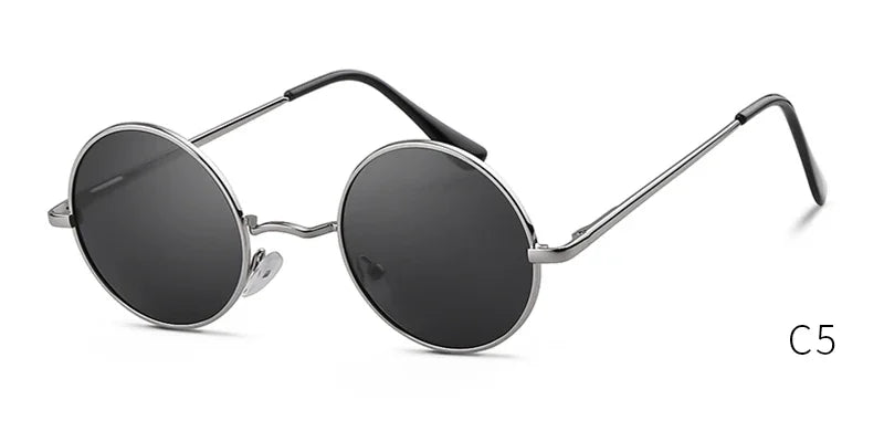 Trendy Round Polarized Sunglasses High Quality Brand Design Vintage Party Men Circle Small Frame Women Yellow Shades Sun Glasses