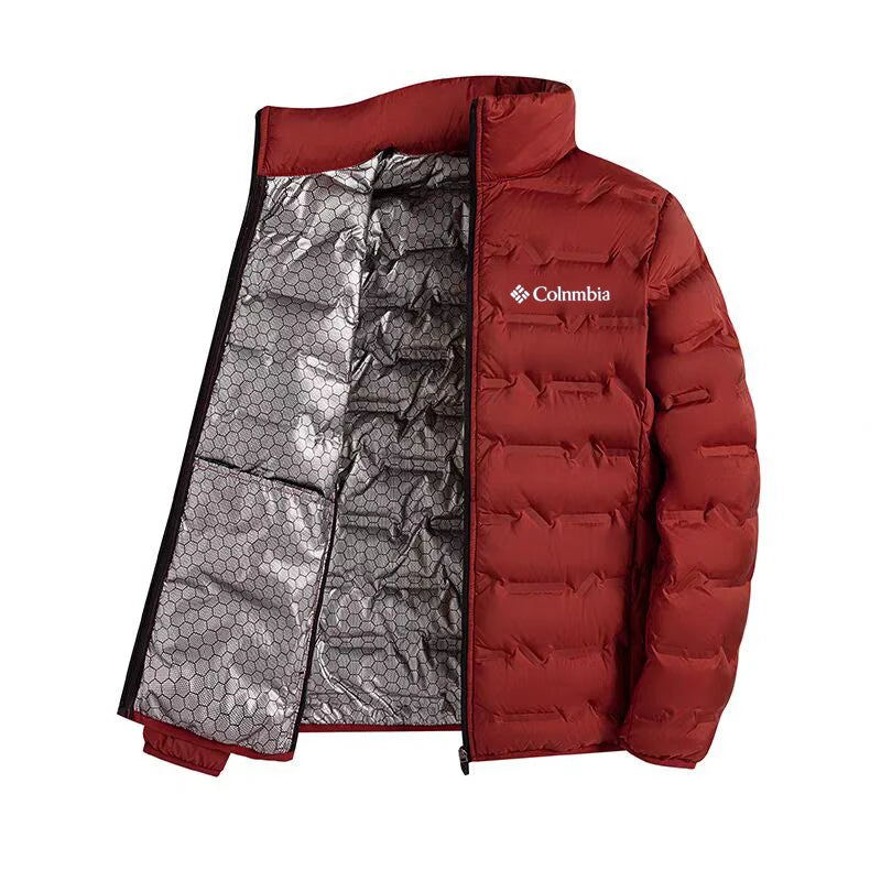 Men's Lightweight Padded Jacket Graphene White Duck down Thickened Warm Cold Resistant Casual Outerwear Outdoor Sports Coat
