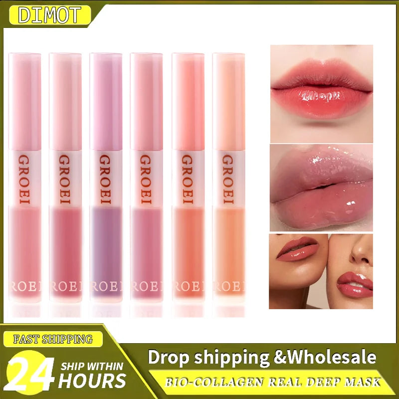 Glitter Lipstick Moisturizing Crystal Jelly Pearlescent Lip  Change Transparent Plumper Gloss  Balm ColorTint Cosmetic Lip Gloss
