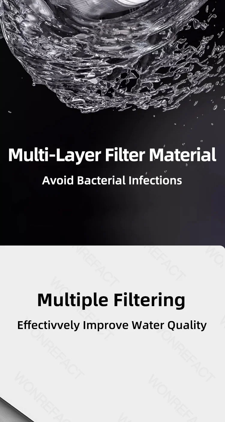 Shower Water Filter Stainless Steel High Pressure PreFilter Water Heater Purifier for Showers Sinks Spin Down Sediment Filter