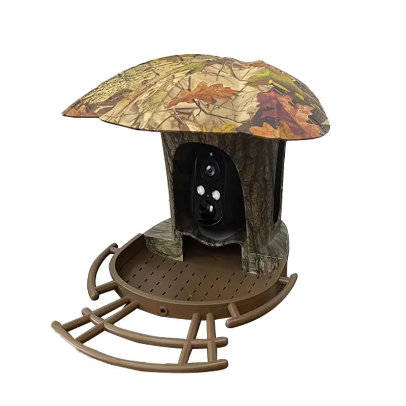 3MP 1296P I-Cam+ APP  Bird Feeding  Solar Battery  Power  IP Camera AI Outdoor Watch Bird Feeder Long Time Standby CCTV Monitor