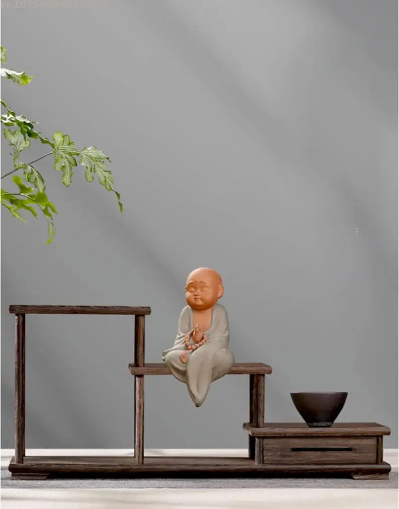 Natural Solid Wood Decorative Shelves for Wine Tea Sets Pedestal Crafts Vase Flower Pot Bonsai Buddha Display Stand Storage Rack
