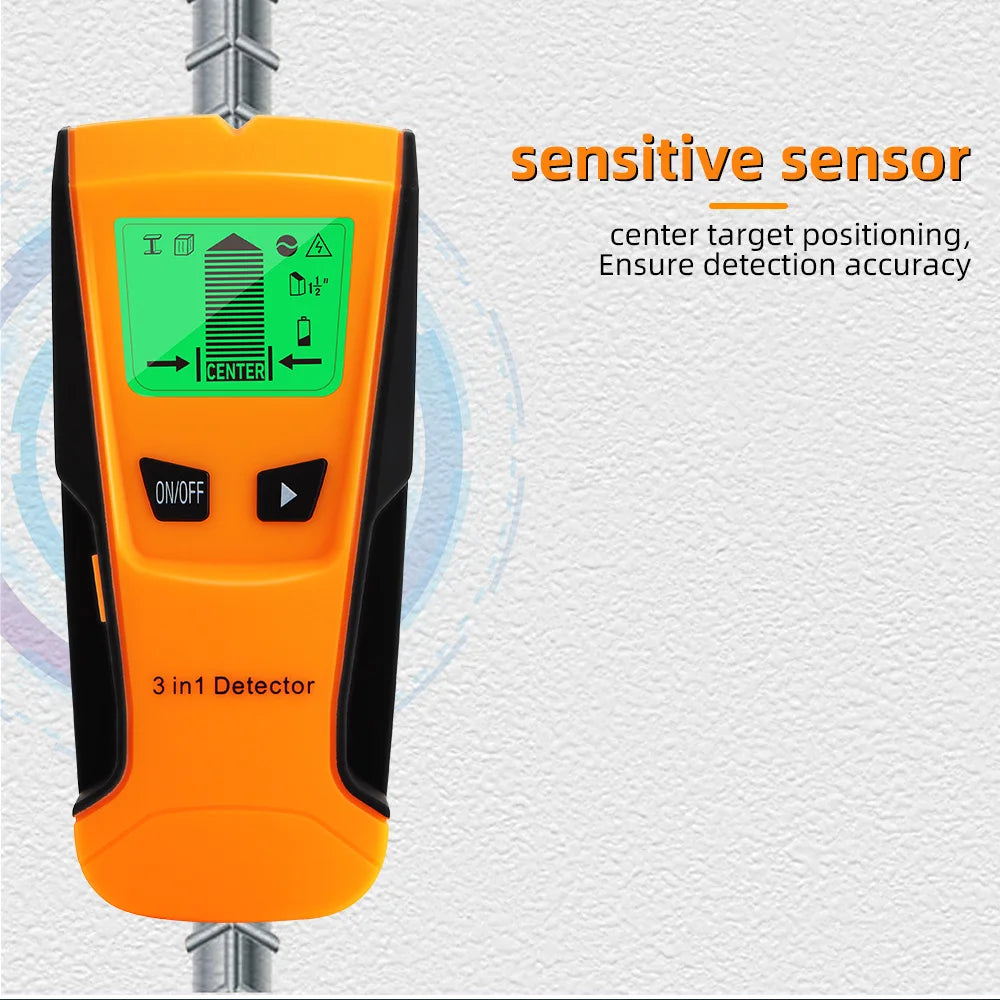 3 in 1 Wall Metal Detector Depth Professional Find Metal Wood Studs AC Voltage Live Wire Detect Wall Scanner Electric Box Finder