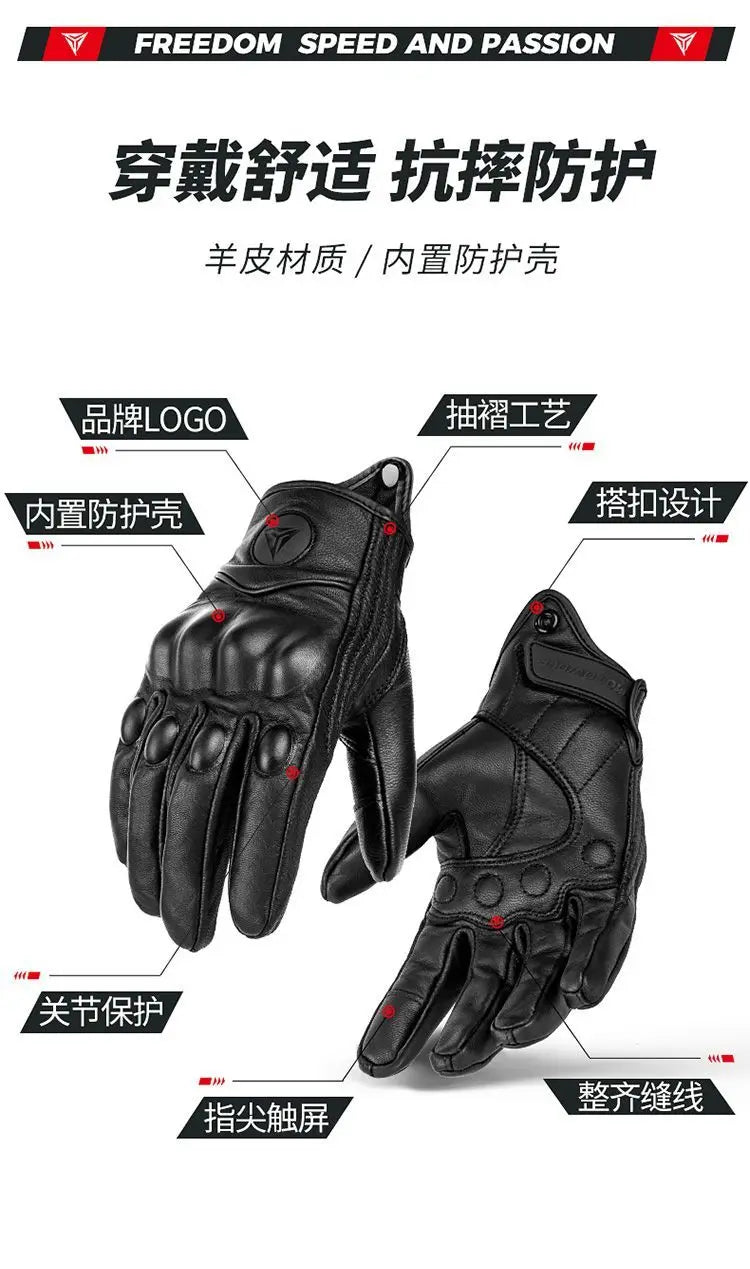 Motorcycle Gloves Waterproof Windproof Winter Warm Summer Breathable Touch Operate Guantes Moto Fist Palm Protect