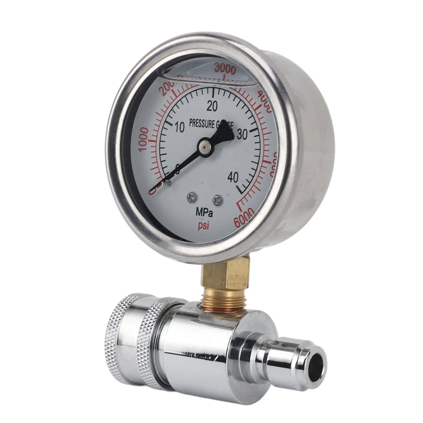 Pressure Washer Gauge 6000psi High Pressure 3/8in Quick Connect Parts Accessories Pressure Washer Parts Accessories