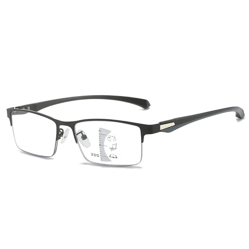 Business Progressive Multifocal Reading Glasses Trendy Near Far Presbyopia Vintage Photochromic Sun Glasses Eyewear +1.0 To +4.0