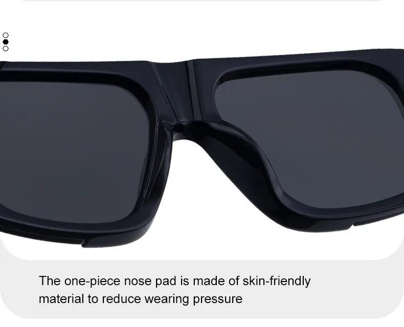 Polarized Oversized Square Sunglasses Men 2025 Luxury Brand Retro Steampunk Outdoor Sun Glasses Trendy Shield Shades UV400