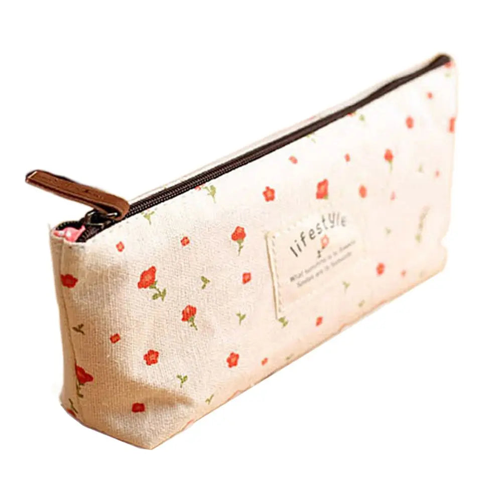 School Supplies Kawaii Makeup Bag Student for Girl Fabric Pen Bags Pencil Bag Pencil Case Zipper Pouch
