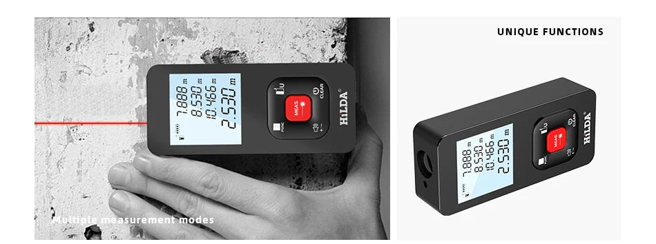 HILDA Laser Rangefinder Distance Meter Rangefinder Laser Tape Range Finder Building лазерный дальномер 120M /100M/50M
