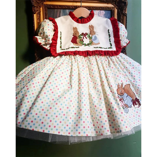 ins Turkey Kids Dress Party Dress for Kids Girl  Flower Girl Dresses Eid Dress Birthday Party Fashion Sweet Girls Dress