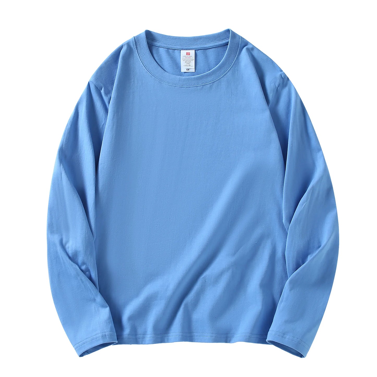 Cotton 100% Long-sleeved Men's T Shirt MRMT 2025 Brand New Round-collar Solid-color Men T-shirt for Male Tshirt Man Tops Tees