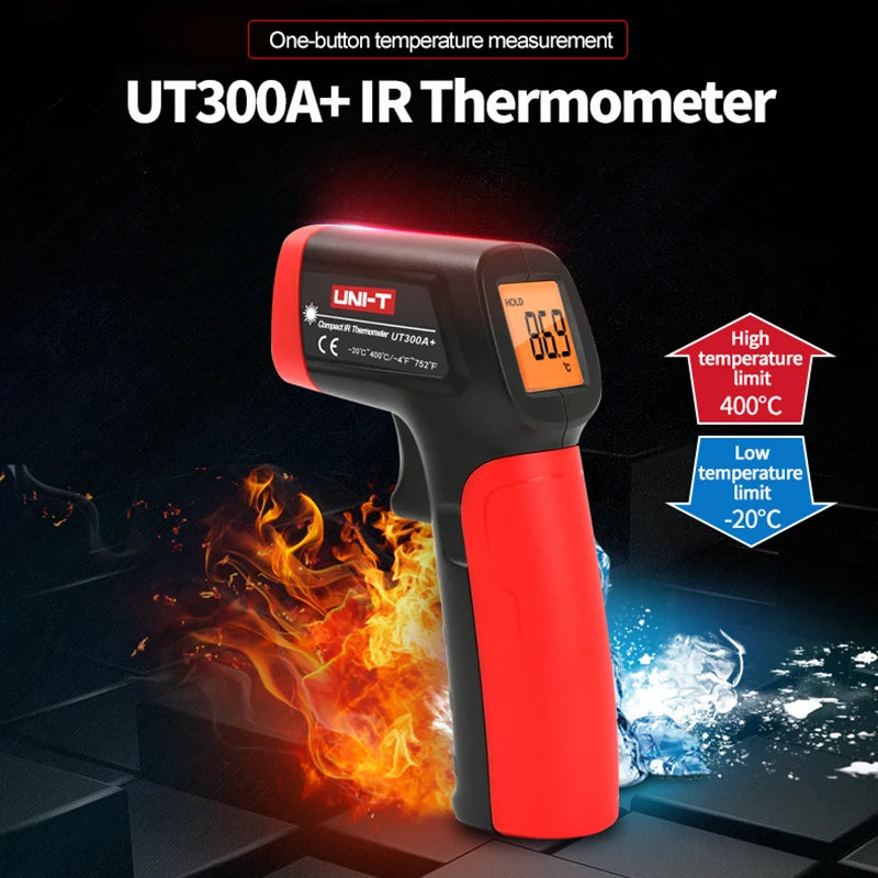 UNI-T UT300A+ Laser Infrared Thermometer Handheld Termometro Digital Industrial Non Contact Laser Temperature Meter Gun
