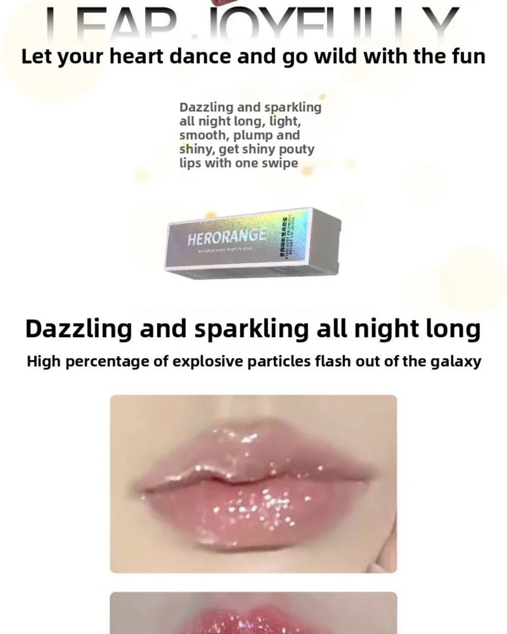 Sparkle Long-Lasting Lip Gloss Non-Fading Moisturizing Liquid Lipstick Non-Sticky Clear Lip Glaze for Women