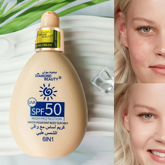 Face body sunscreen whitening sunscreen skin care cream sunscreen liquid foundation SPF50 UV protection skin