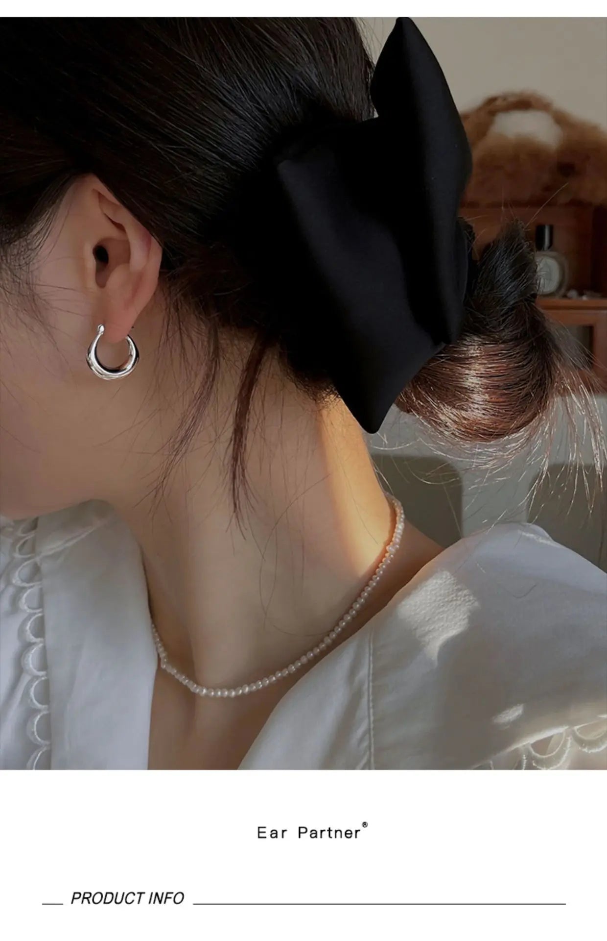 Sterling Silver Earrings Light Luxury Simple Elegant Grand Exquisite High End Fashionable Style of Earrings for Women