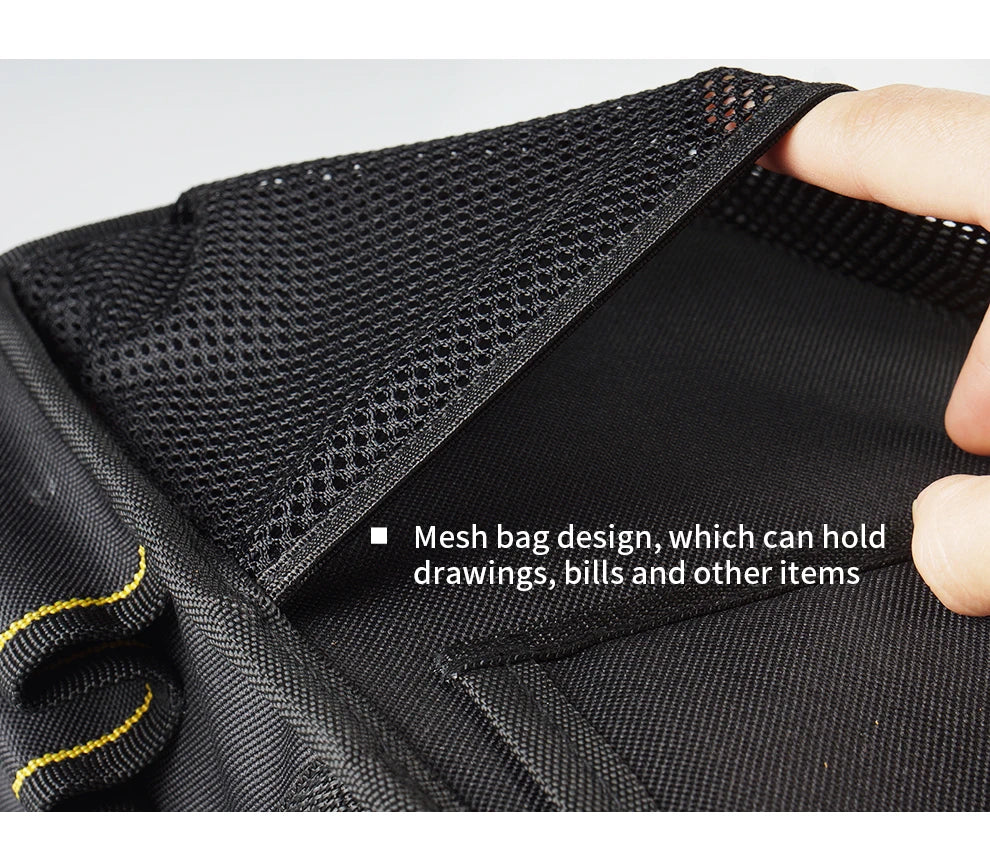 Electrician Tool Pouch, Designed for Professional Electricians and Maintenance Repair Technicians,Black