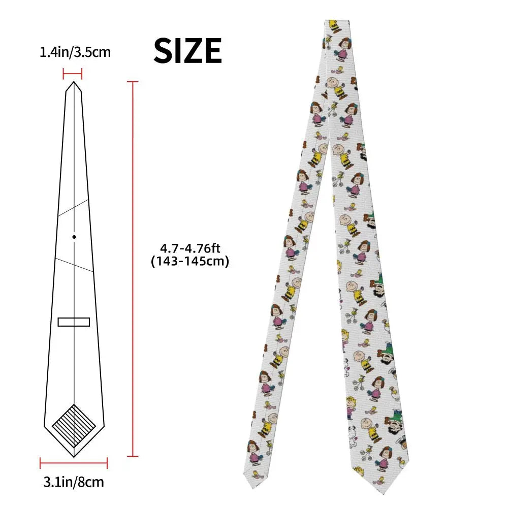 Personalized Fashion S-Snoopys Neckties Men Silk Cartoon Office Neck Tie
