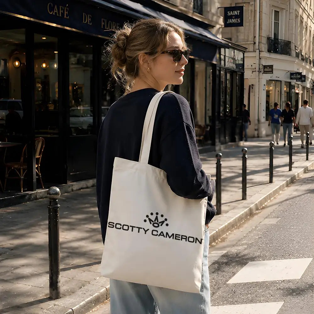 Sport S-Scotty C-Cameron Storage Bags Reusable Canvas Tote Suitable for School Class Commuting Shopping as Gifts