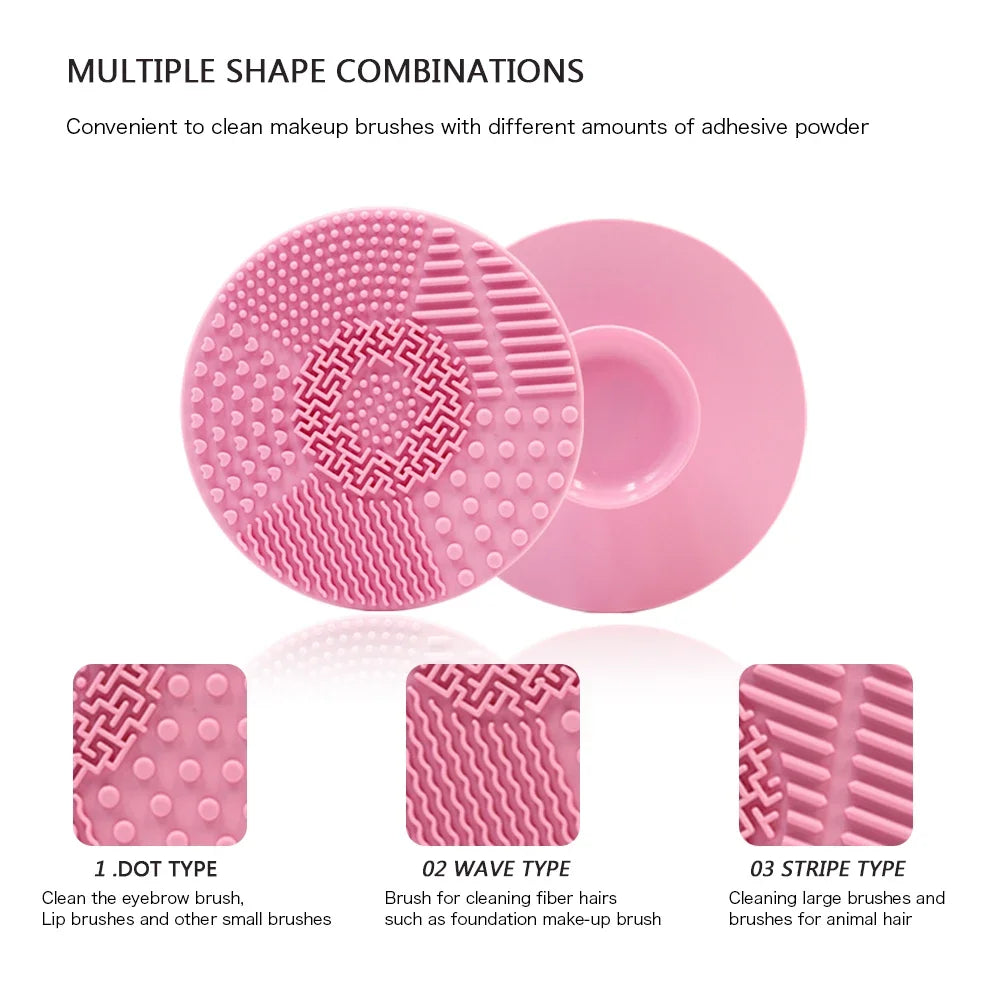 Silicone Brush Cleaner Cosmetic Make Up Washing Brush Gel Cleaning Mat Foundation Makeup Brush Cleaner Pad Scrubbe Board