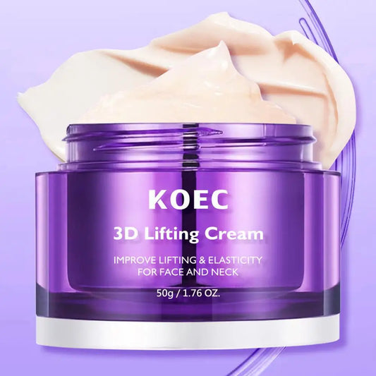 KOEC 3D Lifting Skin Care Set - 3D Face & Neck Lifting Cream, Ampoule & Cream Mist Enhance Elasticity Strengthen Skin Barrier