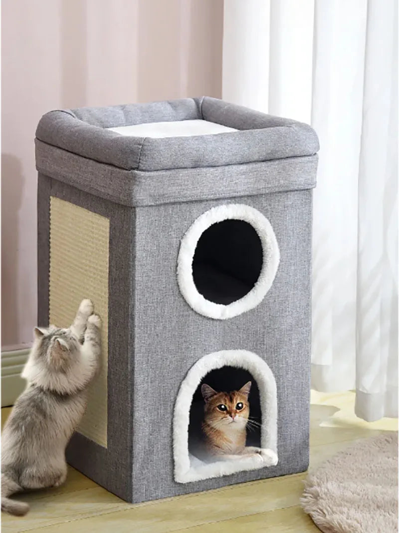 Cat's nest is warm in winter, removable and washable, fully enclosed and easy to clean, large and foldable, suitable for all sea