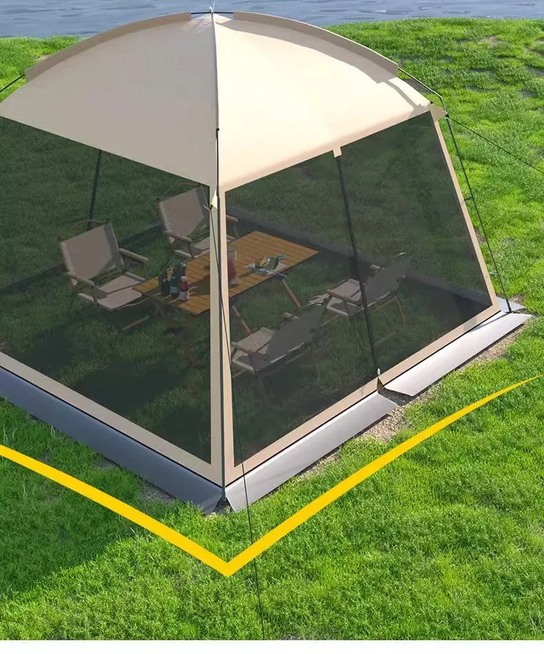 Outdoor Large Tent Canopy Sunshade Netting Portable Mosquito-Proof Tent Beach Camping Gazebo