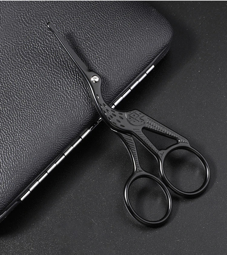 Hair Scissors Professional Beauty Scissors Facial Stainless Steel Mustache Nose Hair Beard Eyebrows Eyelashes Trimming Clippers
