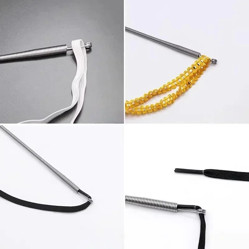 5/10/20PC Spring Drawstring Threader Clip Pants Hoodies Elastic Band Lace Cord Flexible Drawstring Thread DIY Sewing Accessories