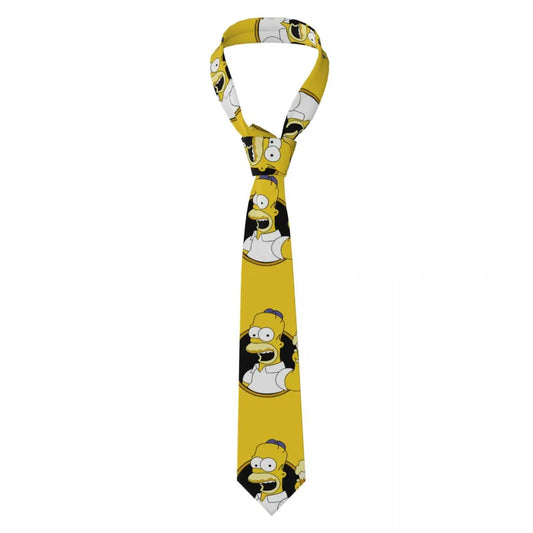 Personalized The S-Simpsones Homer Neck Ties Men Formal Silk Wedding Neckties