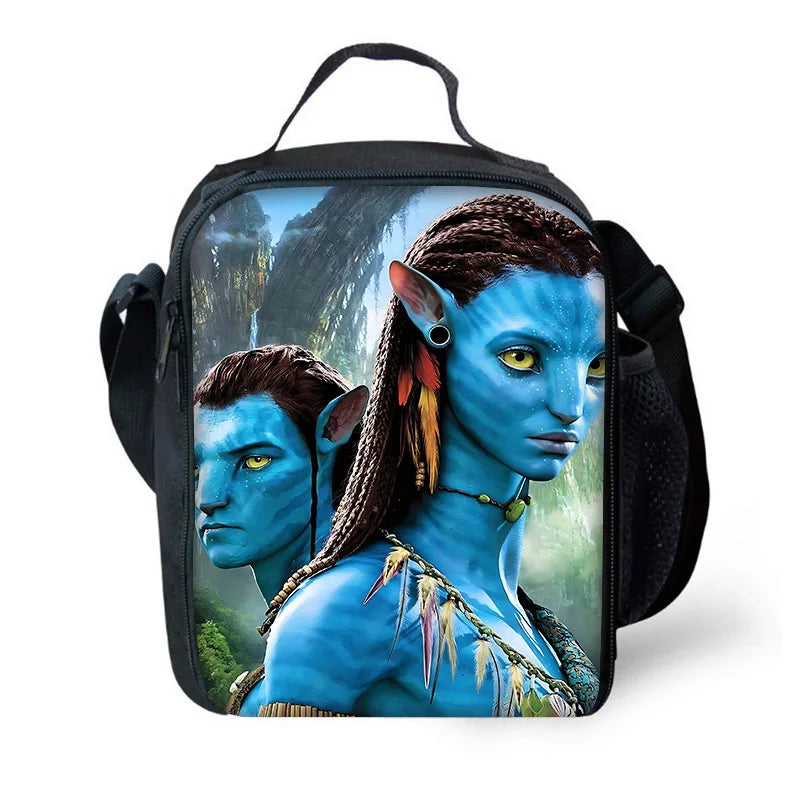 Science Fiction Movie Child School Backpack with Lunch Bags ,Pencil Bags ,School Bags for Boys Girls A-AvatarS Best Gift