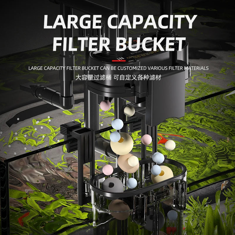 110V 220V Fish tank filter wall-mounted filter barrel external small silent external water purification filtration cycle