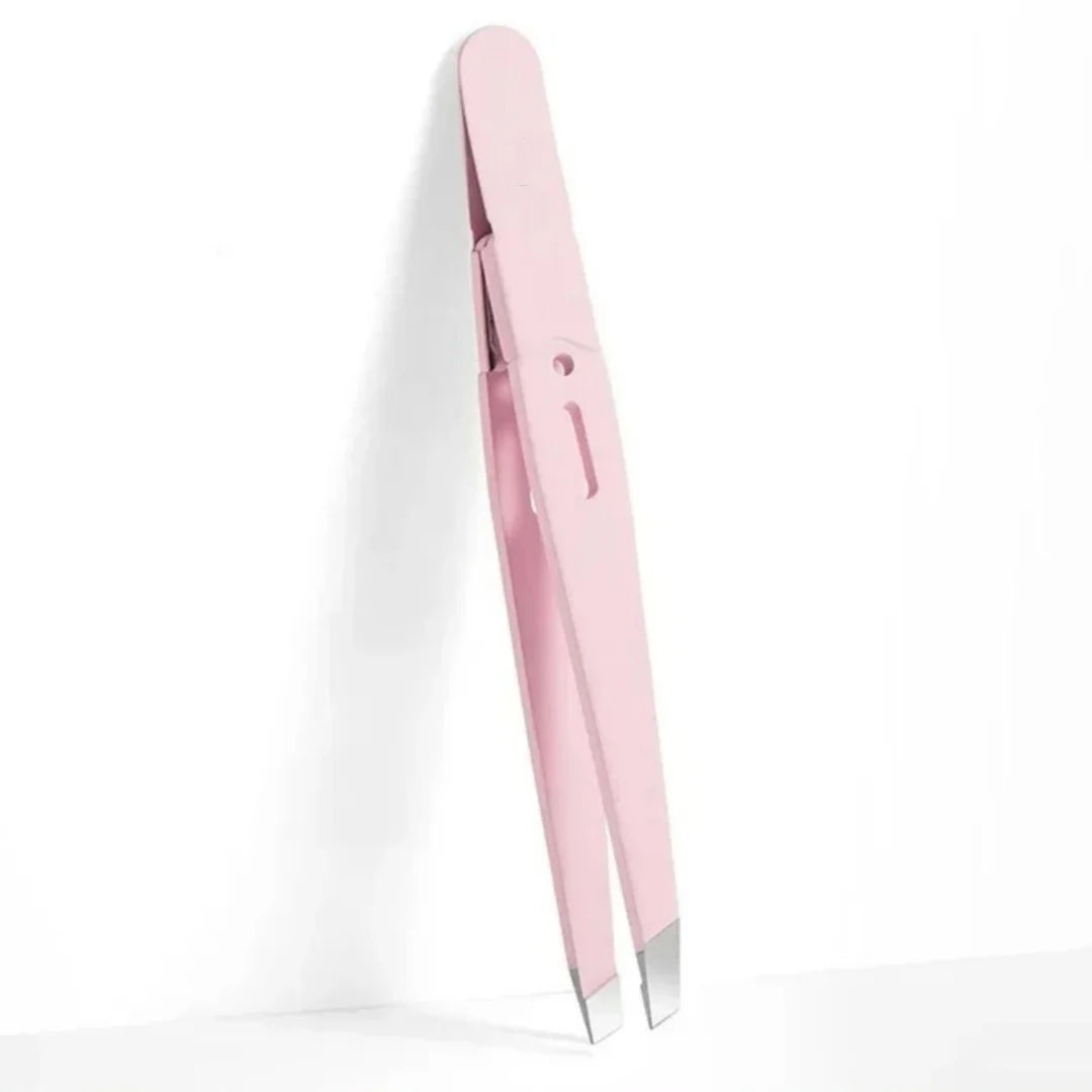 186--  Eyebrow Tweezer Colorful Hair Beauty Fine Hairs Puller Stainless Steel Slanted Eye Brow Clips Removal Makeup Tools