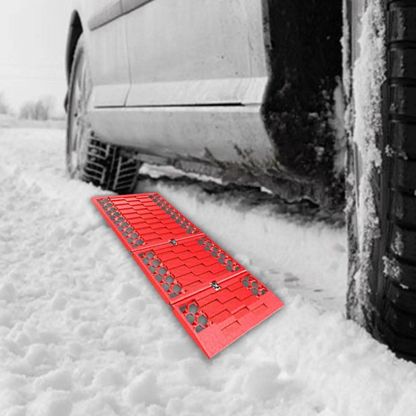 2x Traction Boards Snow Escape Devices track Pad Roll Nonslip Plate Heavy Duty off roading traction track for Pickups